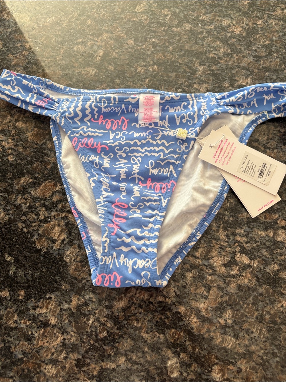 Lilly Pulitzer women's sun washedBlue Swim Bottom seacrets multiple sizes bnwt